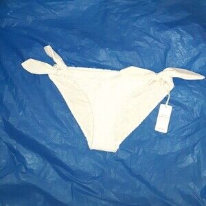 Aerie White Medium Crochet Bikini Bottom